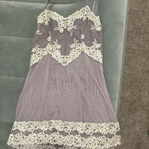 Intimissimi Lavender and Cream Lace Slip